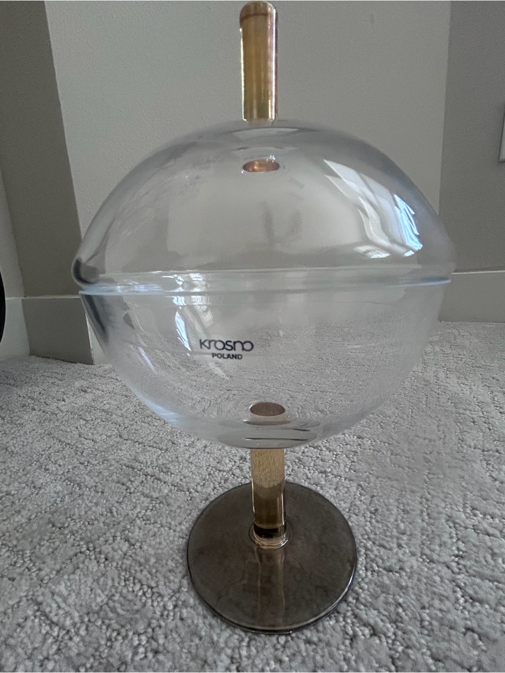 Crate & Barrel glass candy dish